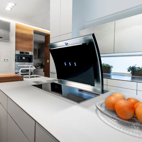 Встраиваемая вытяжка в столешницу - LA-80-TRIF-DWN - Luxair Cooker Hoods Kitchen Extractors - со встроенным освещением