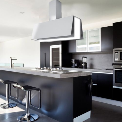 Островная вытяжка - LA-100-ANGELO-ISL-SS - Luxair Cooker Hoods Kitchen Extractors - для профессионального использования / со встроенным освещением