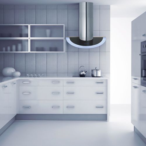 Настенная вытяжка - LA-90-MARS - Luxair Cooker Hoods Kitchen Extractors - со встроенным освещением / уникальный дизайн / черная
