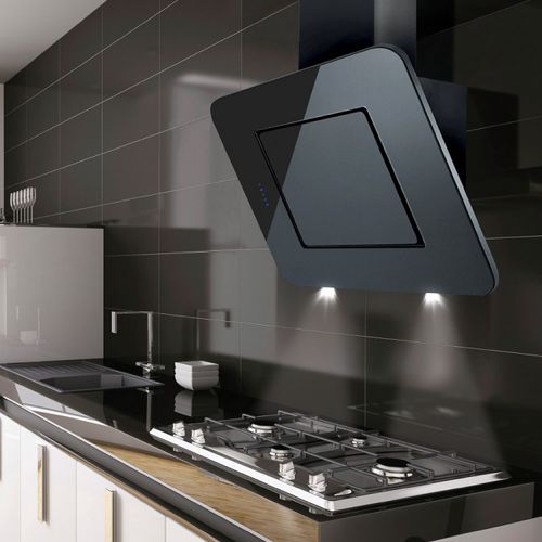 Настенная вытяжка - LA-90-NEXON-BG - Luxair Cooker Hoods Kitchen Extractors - со встроенным освещением / уникальный дизайн / черная
