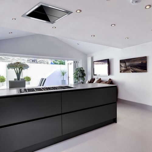 Потолочная вытяжка - LA-1200-JET - Luxair Cooker Hoods Kitchen Extractors - со встроенным освещением / черная