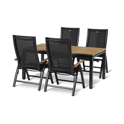 Современный обеденный стол - BARTOLI - Hartman Outdoor Products BV - из тикового дерева / из алюминия / прямоугольный