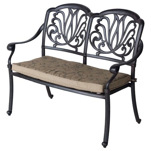 Современная скамейка для сада - AMALFI - Hartman Outdoor Products BV - из литого алюминия / со спинкой