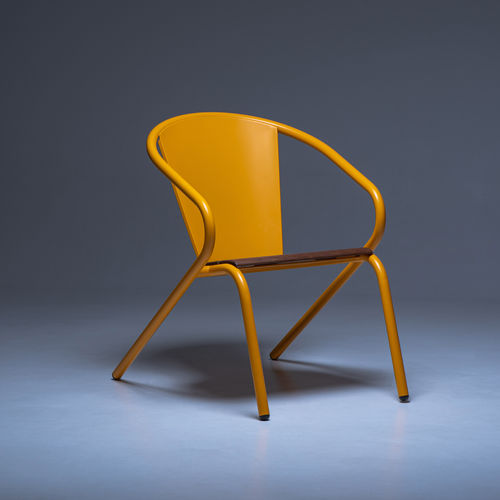 Современное кресло - BICAlounge CLASSIC - BICA chair - из дерева / из нержавеющей стали / желтое