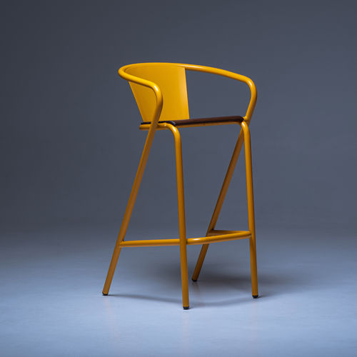 Современный барный стул - BICAstool CLASSIC - BICA chair - для наружного применения / для интерьера / из окрашенного металла