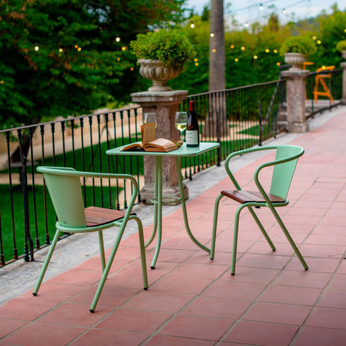 Современный стол - BICAtable 3 CLASSIC - BICA chair - из стали, покрытой порошком / с основанием из стали / круглый