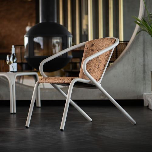 Современное кресло - BICAlounge & BICAtable Trio - BICA chair - из пробкового дерева / из стали / обитое