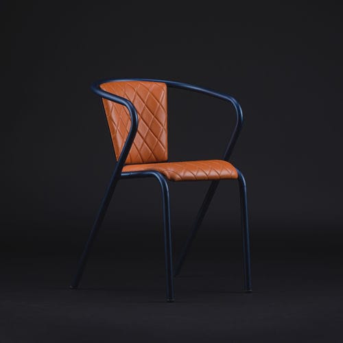 Современный cтул - BICAchair GENTS - BICA chair - для интерьера / из кожи / с основанием из металла