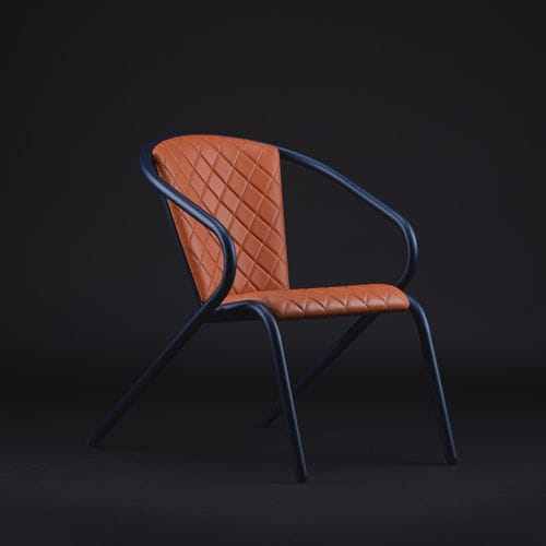 Современное кресло - BICAlounge GENTS - BICA chair - из кожи / из стали / из перерабатываемых материалов