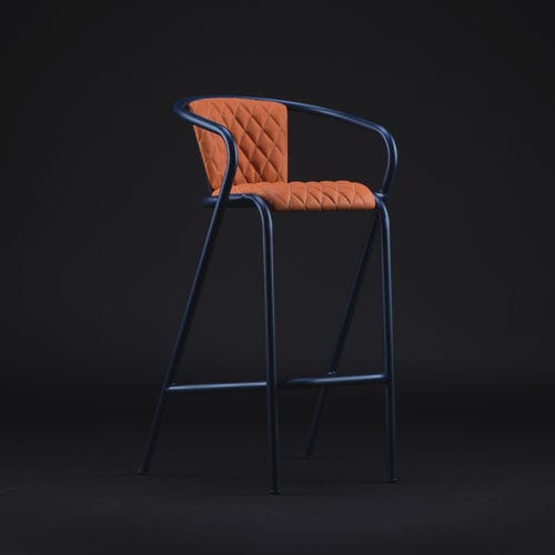 Современный барный стул - BICAstool GENTS - BICA chair - для интерьера / из кожи / из металла