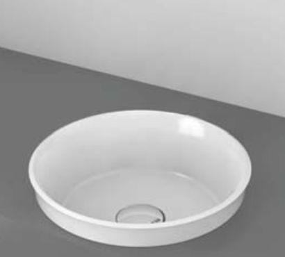 Полуутопленная раковина - SKIN/TS - IOTTI BY MENOZZI - из Solid Surface / круглая / современная