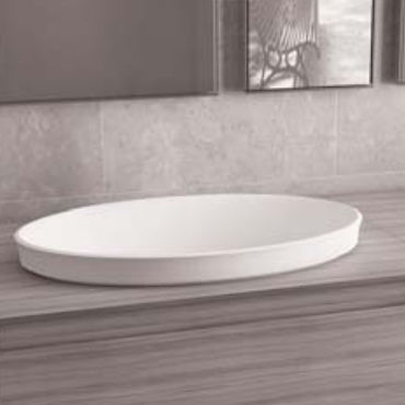 Полуутопленная раковина - SKIN/OS - IOTTI BY MENOZZI - из Solid Surface / овальная / современная