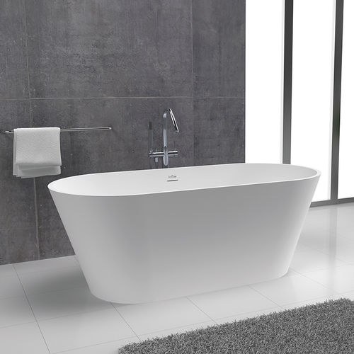 Овальная ванна - MODERN - STANO - островная / из Corian® / белая