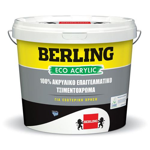 Декоративная краска - ECO 100% PROFESSIONAL ECO ACRYLIC PAINT - Berling Paints - для наружного применения / для стены / акриловая