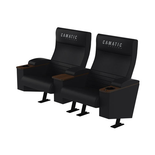 Кресло для кинотеатра из ткани - ODEON GRANDE FIXED - Camatic Seating - для профессионального использования / красное / черное