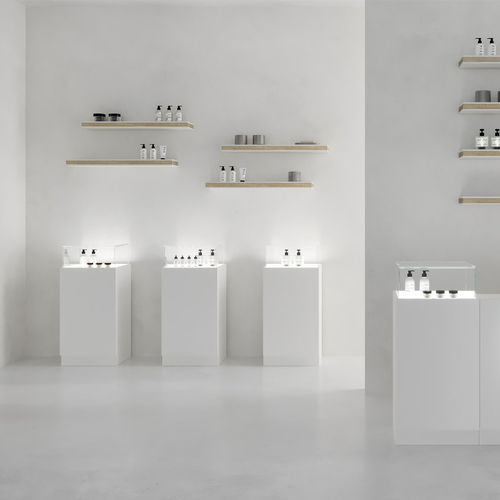 Современный стеклянный шкаф - LIGHT - VISMARA Beauty&Spa Design - из стекла / из меламина / с подсветкой