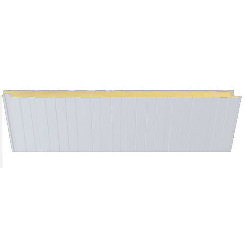 Сэндвич-панель для фасада - 1006 BLANCO PIRINEO - HIANSA PANEL S.A - для кровли / для стены / поверхность из стали