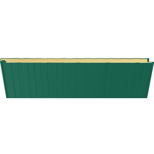 Сэндвич-панель для фасада - 3000 VERDE NAVARRO  - HIANSA PANEL S.A - для кровли / для стены / поверхность из стали