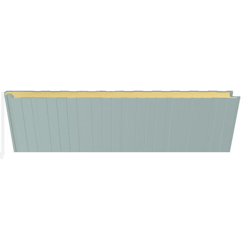 Сэндвич-панель для фасада - 5001 GRIS PERLA - HIANSA PANEL S.A - для кровли / для стены / поверхность из стали