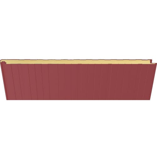 Сэндвич-панель для фасада - 7001 ROJO TEJA - HIANSA PANEL S.A - для кровли / для стены / поверхность из стали