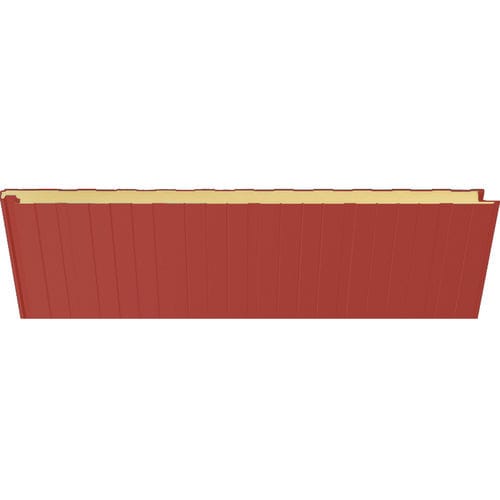 Сэндвич-панель для фасада - 7004 ROJO CORAL  - HIANSA PANEL S.A - для кровли / для стены / поверхность из стали