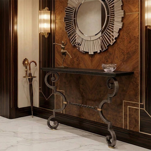 Классический стол-консоль - VOLUTE  - Mobilier De Style - из латуни / из кованого железа / из стали