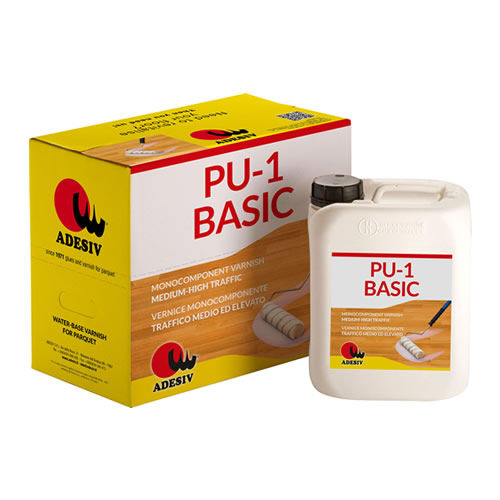 Грунтовка для паркета - PU – 1 BASIC - Adesiv Srl - на водной основе / из полиуретана / внутренняя
