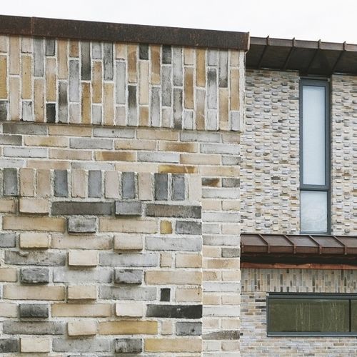 Облицовочный кирпич из клинкера - RT 575 - Randers Tegl A/S - терракотовый / для наружного применения / приклеиваемый
