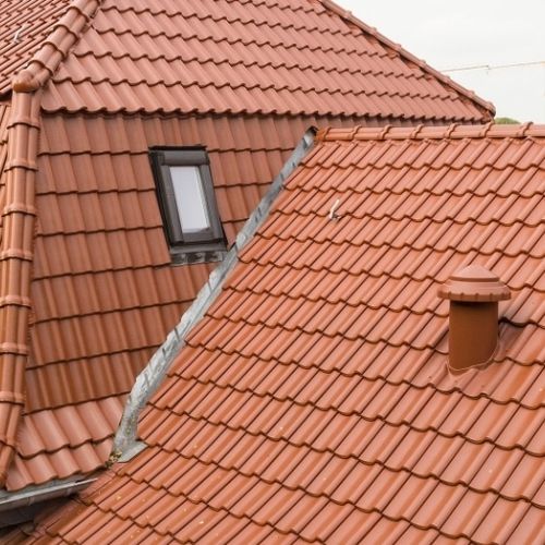 Черепица с замковым соединением - RT 841 - Randers Tegl A/S - из терракоты / большая форма / красная
