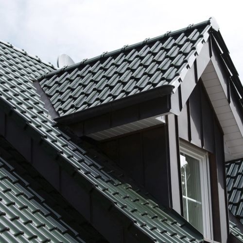 Волнистая черепица - RT 855 - Randers Tegl A/S - из терракоты / большая форма / зеленая