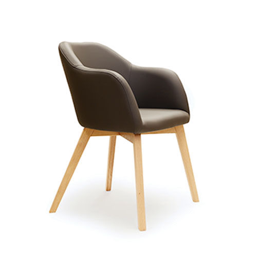 Современный cтул - THEO - Standard Furniture Factory Sarajevo - для интерьера / из кожи / с основанием из древесины