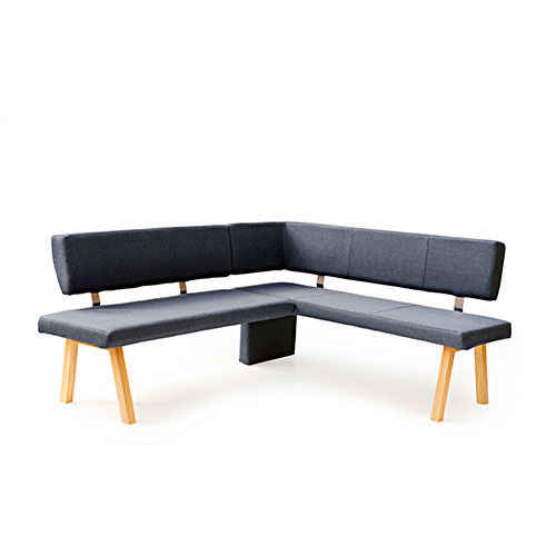 Современная скамейка - KONSTANZ - Standard Furniture Factory Sarajevo - из дерева / из ткани / со спинкой