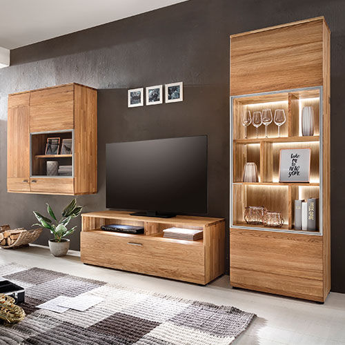 Современный настенный комплект для ТВ - NIZZA - Standard Furniture Factory Sarajevo - из дерева / модульный
