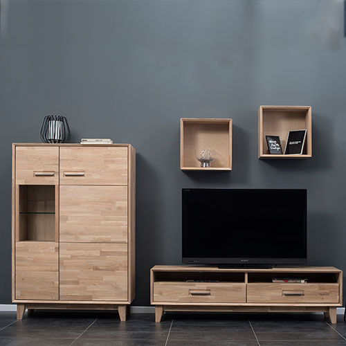 Современный настенный комплект для ТВ - NUMERO UNO - Standard Furniture Factory Sarajevo - из дерева