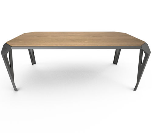 Современный обеденный стол - ZEST - Black-Citrus - из дерева / из плексигласа / из Corian®