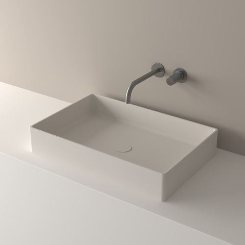 Настольная раковина - LC1M - ICÓNICO - из Solid Surface / прямоугольная / современная