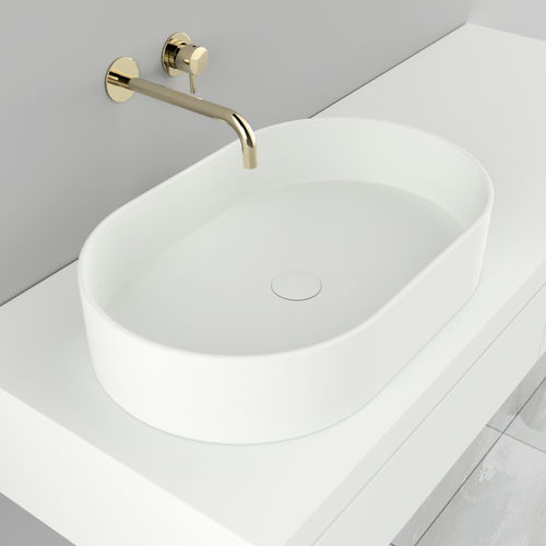 Настольная раковина - LO1M - ICÓNICO - из Solid Surface / овальная / современная