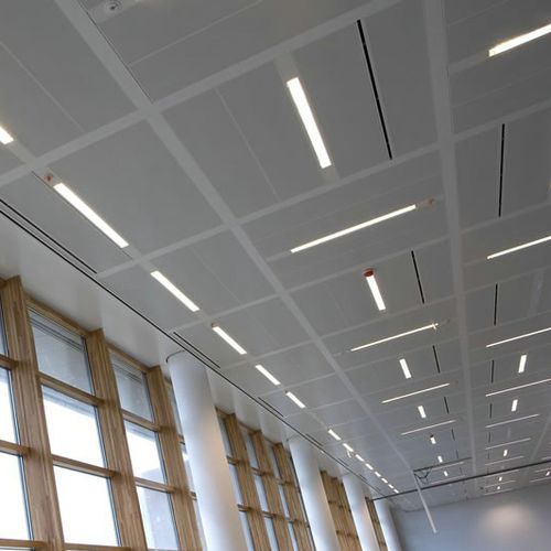 Подвесной потолок из алюминия - PERSPEKTA C - Integra - Interior Systems - из гальванизированной стали / из нержавеющей стали / из панелей
