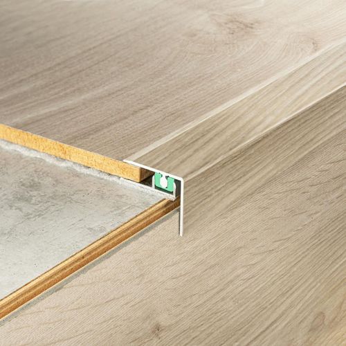 Отделочный профиль алюминий - UNISYSTEM PLUS G/2 - PLUS G/4 - PROFILPAS - для плиточного пола / прямоугольного сечения / бежевый