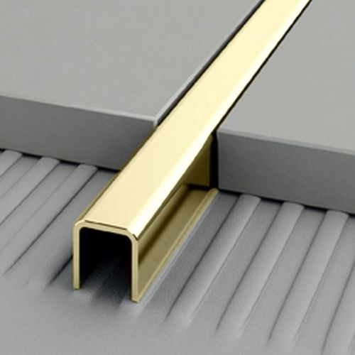 Разделительный профиль из нержавеющей стали - PROJOINT U - PROFILPAS - из латуни / для плиточного пола / прямоугольного сечения