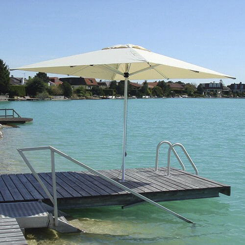 Квадратный зонт от солнца - PATIO PRO - Solero Parasols - с центральной опорой / из полотна / из алюминия