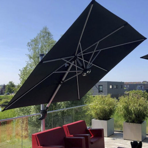 Квадратный зонт от солнца - CIELO PRO - Solero Parasols - со смещением / направляемый / наклонная мачта