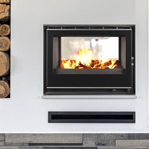 Двусторонняя топка для камина - Llama Cristal 80 DF EcoDesign - BELLIDO Manufacturas Metálicas, S.L. - дровяная / из стали / с естественной конвекцией