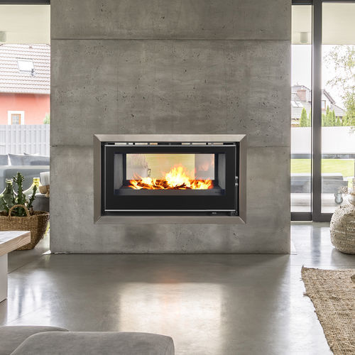 Двусторонняя топка для камина - Llama Cristal 100 DF EcoDesign - BELLIDO Manufacturas Metálicas, S.L. - дровяная / из стали / с естественной конвекцией