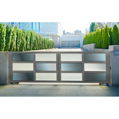 Створчатое ворота - MODERN: M700 - Style Doors S.A. - раздвижное / из анодированного алюминия / из композита