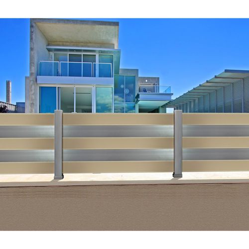 Забор с пластинками - MODERN : M6484 - Style Doors S.A. - садовый / из алюминия / современный