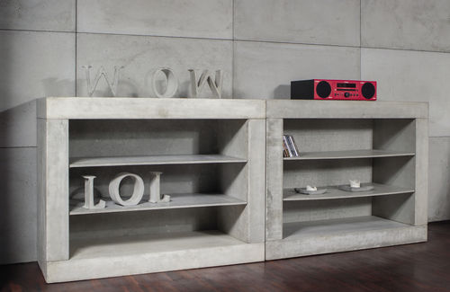 Современный стол-консоль - MODULAR  - Living Concrete Ltd - из стекла / из бетона / прямоугольный