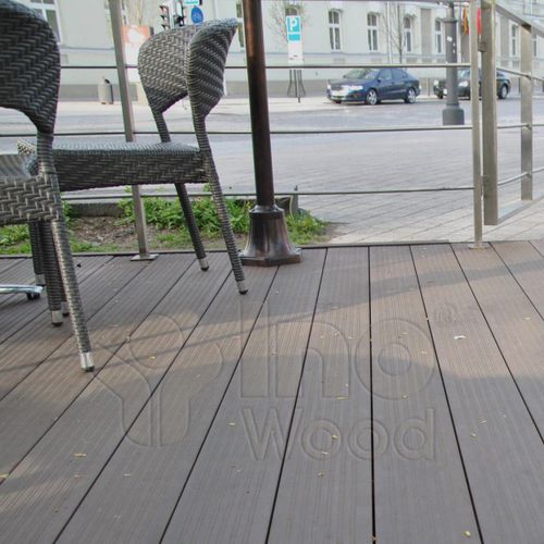 Террасная доска из композитной древесины - INODECK CLASSIC - inowood - имитация дерева / пазованное / для профессионального использования