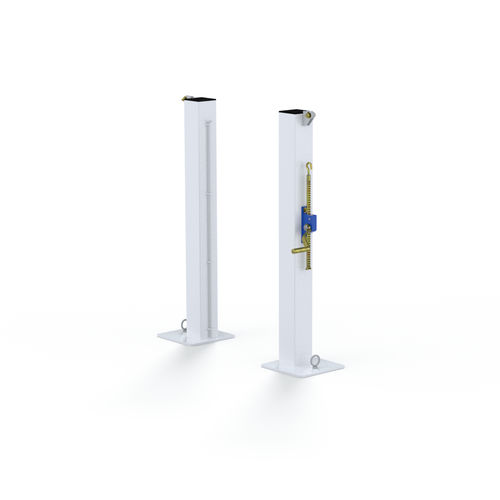 Фиксированное теннисный столб - S25252 - SODEX SPORT - из оцинкованной стали / белое / с порошковым покрытием