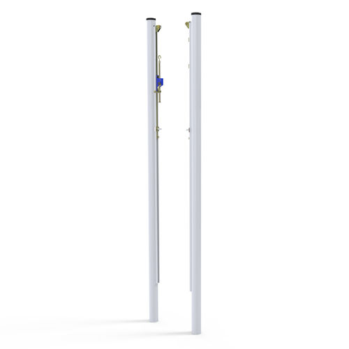 Закрепленное теннисный столб в гильзах - S30161 - SODEX SPORT - из оцинкованной стали / белое / с порошковым покрытием
